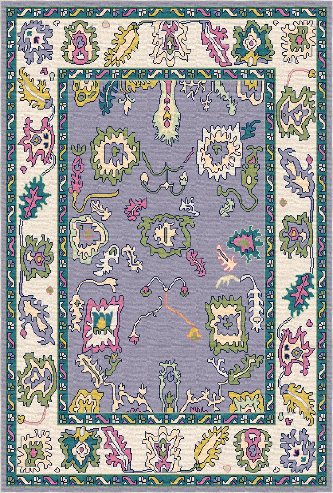 Vora Lavender Zenith Abstract Rug