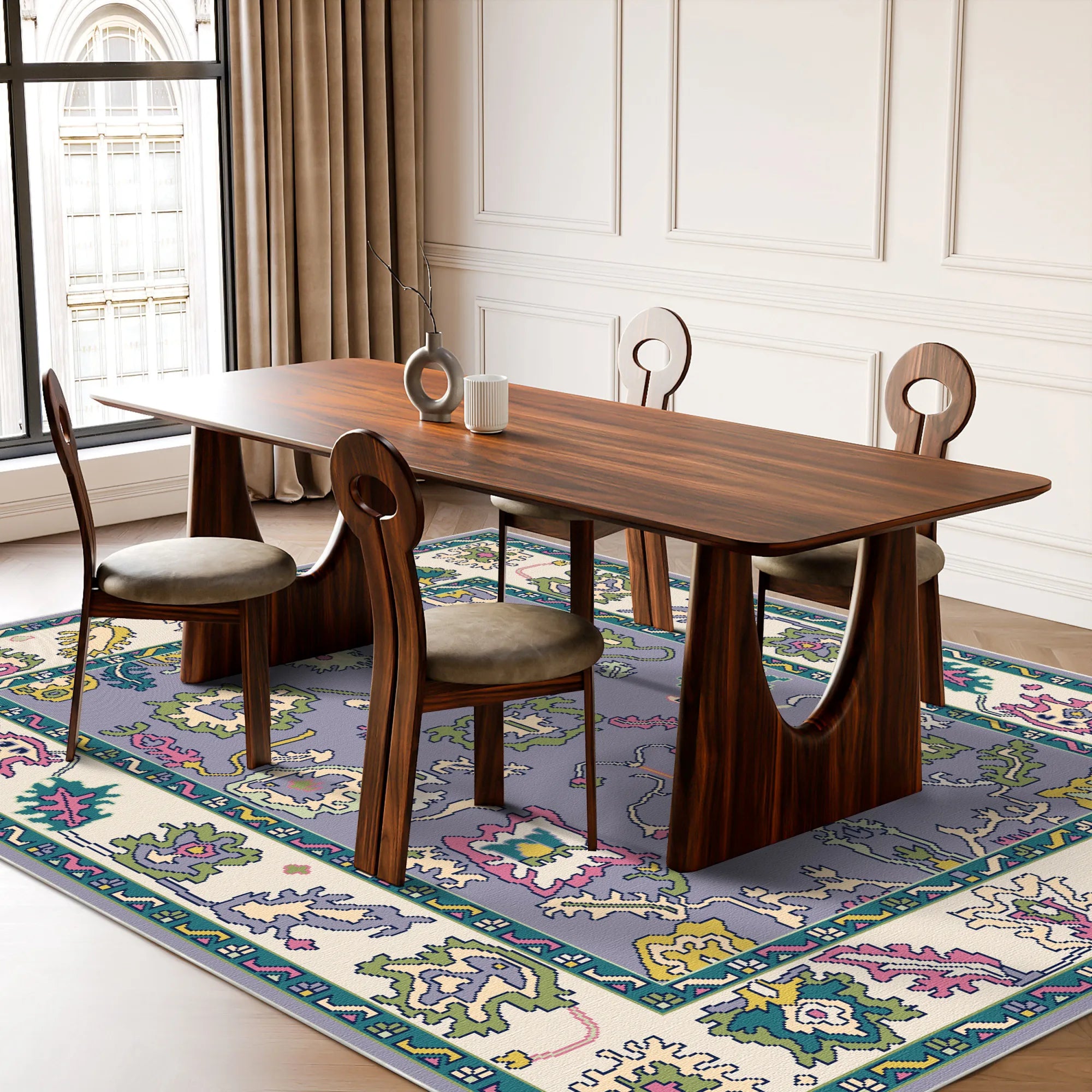 Vora Lavender Zenith Abstract Rug