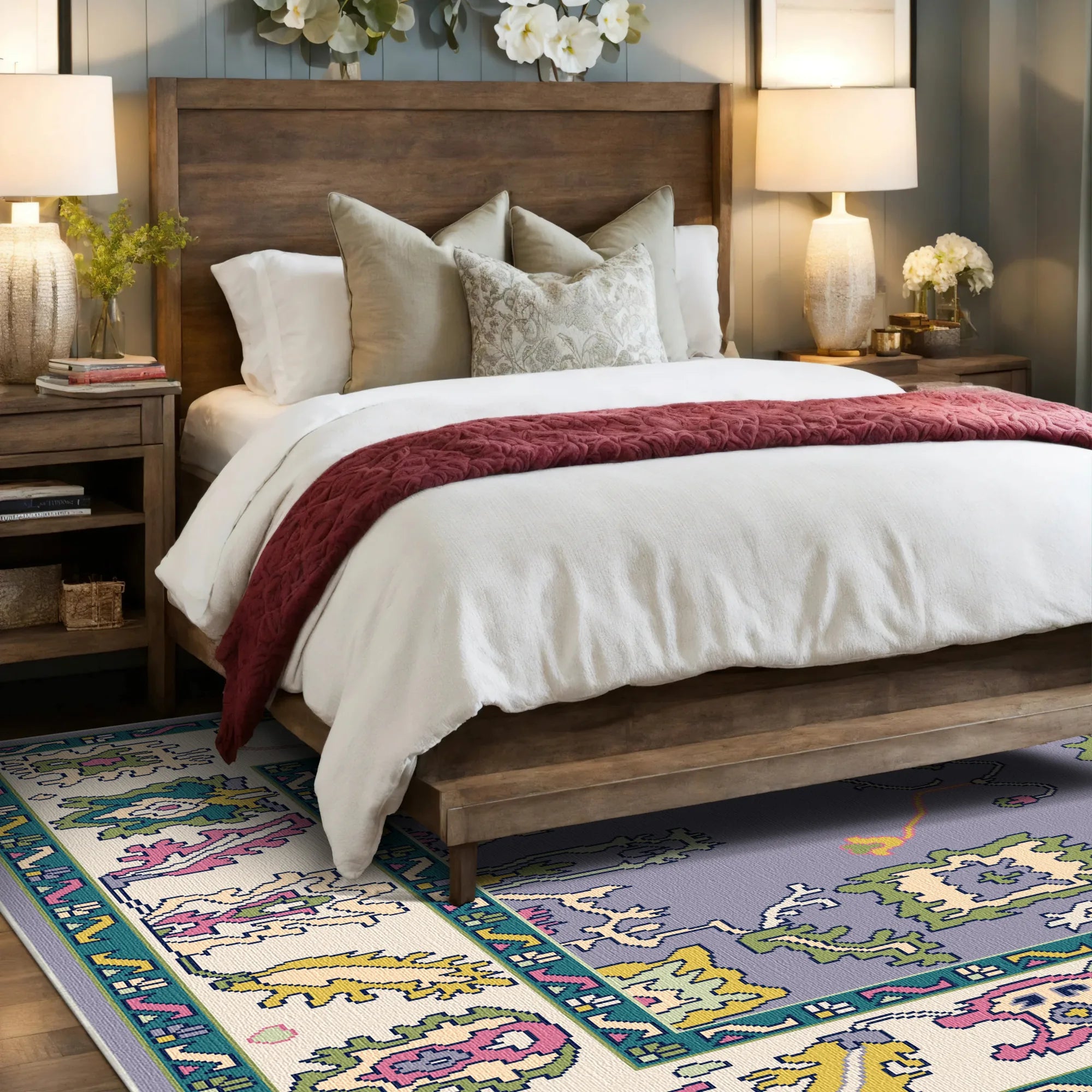 Vora Lavender Zenith Abstract Rug