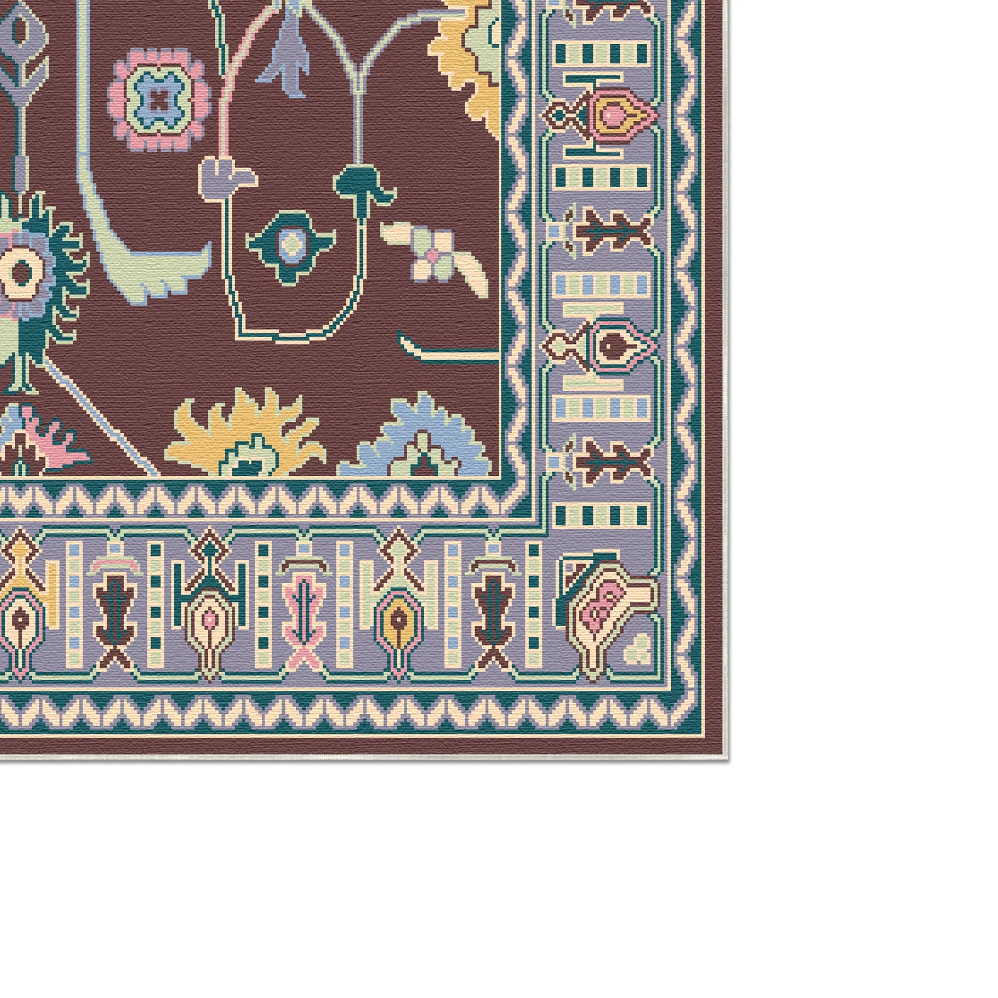 Vortex Plum Mystic Totem Rug