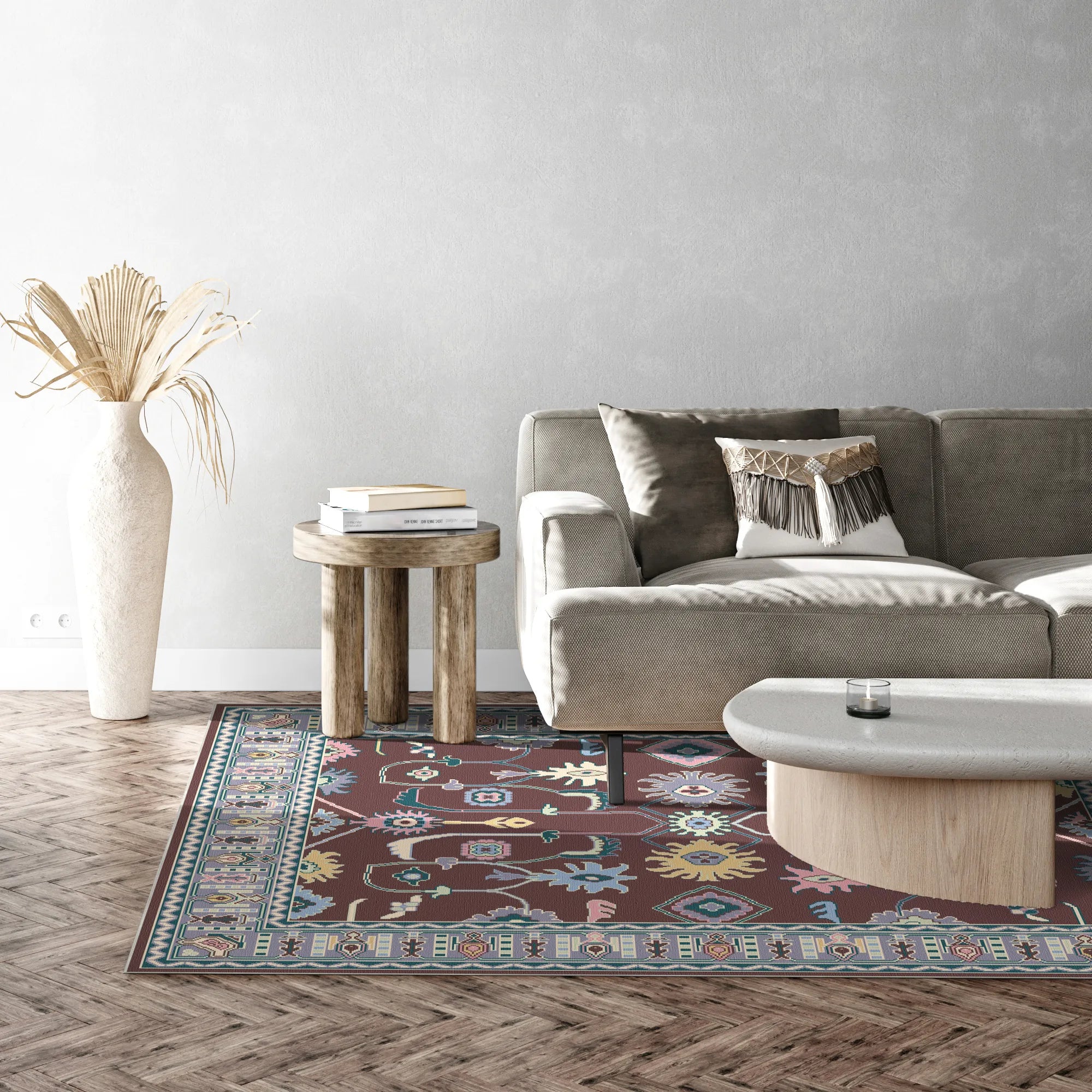 Vortex Plum Mystic Totem Rug