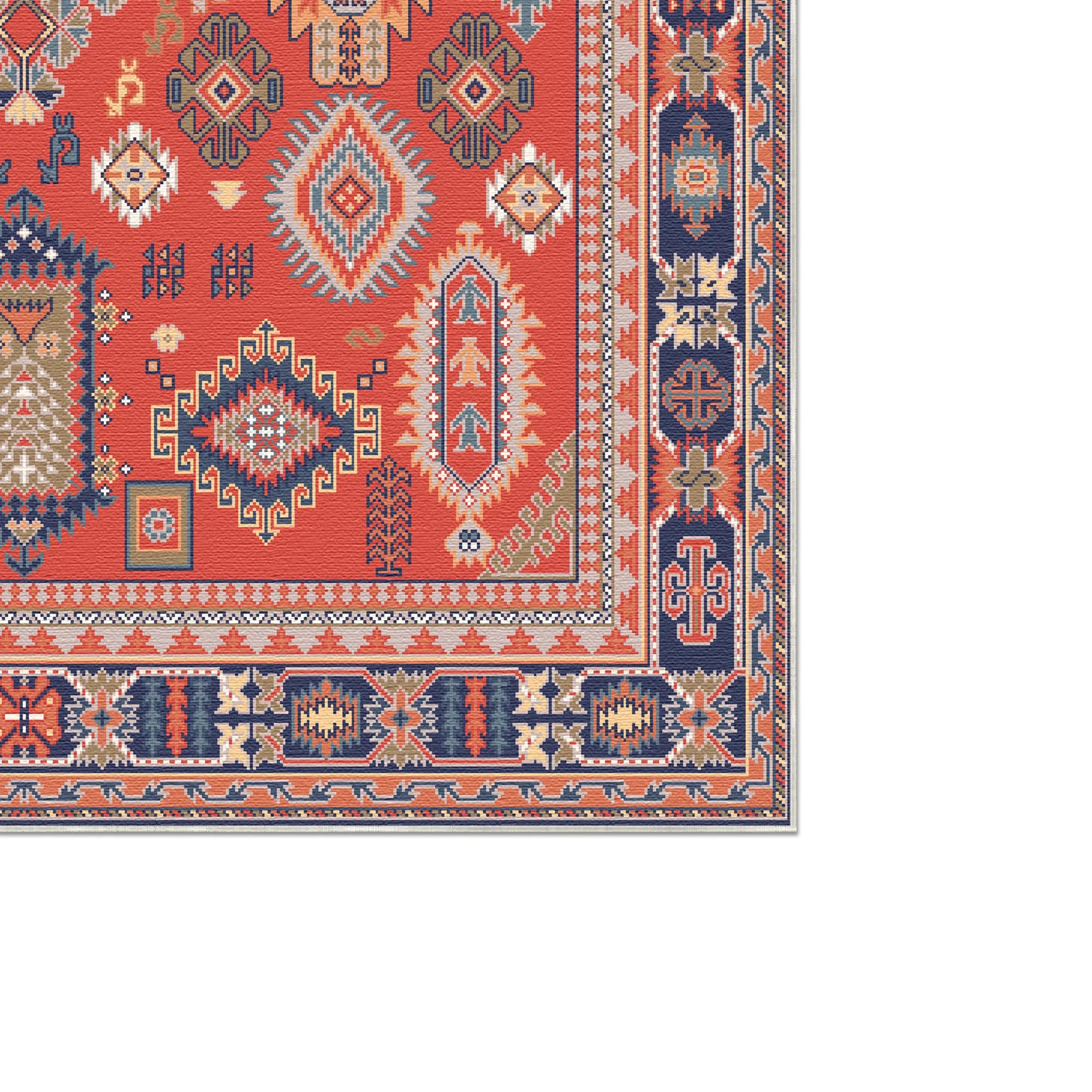 Zora Crimson Fortress Tribal Rug