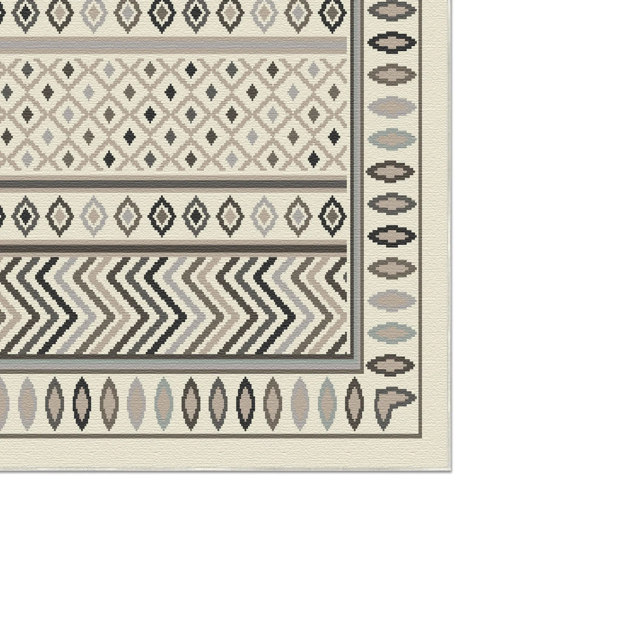 Desert Rhythm Geometric Washable Rug