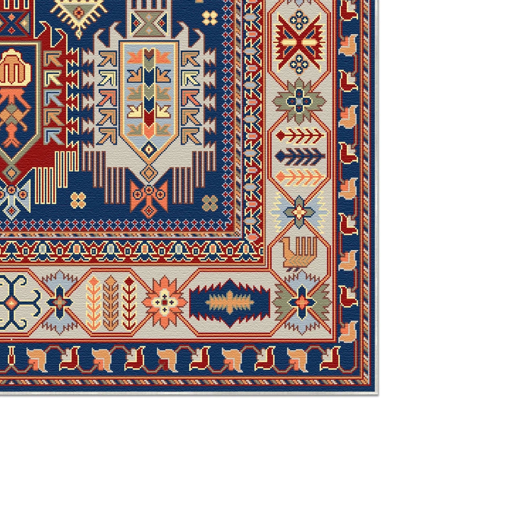 Atlas Indigo Dynasty Geometric Rug