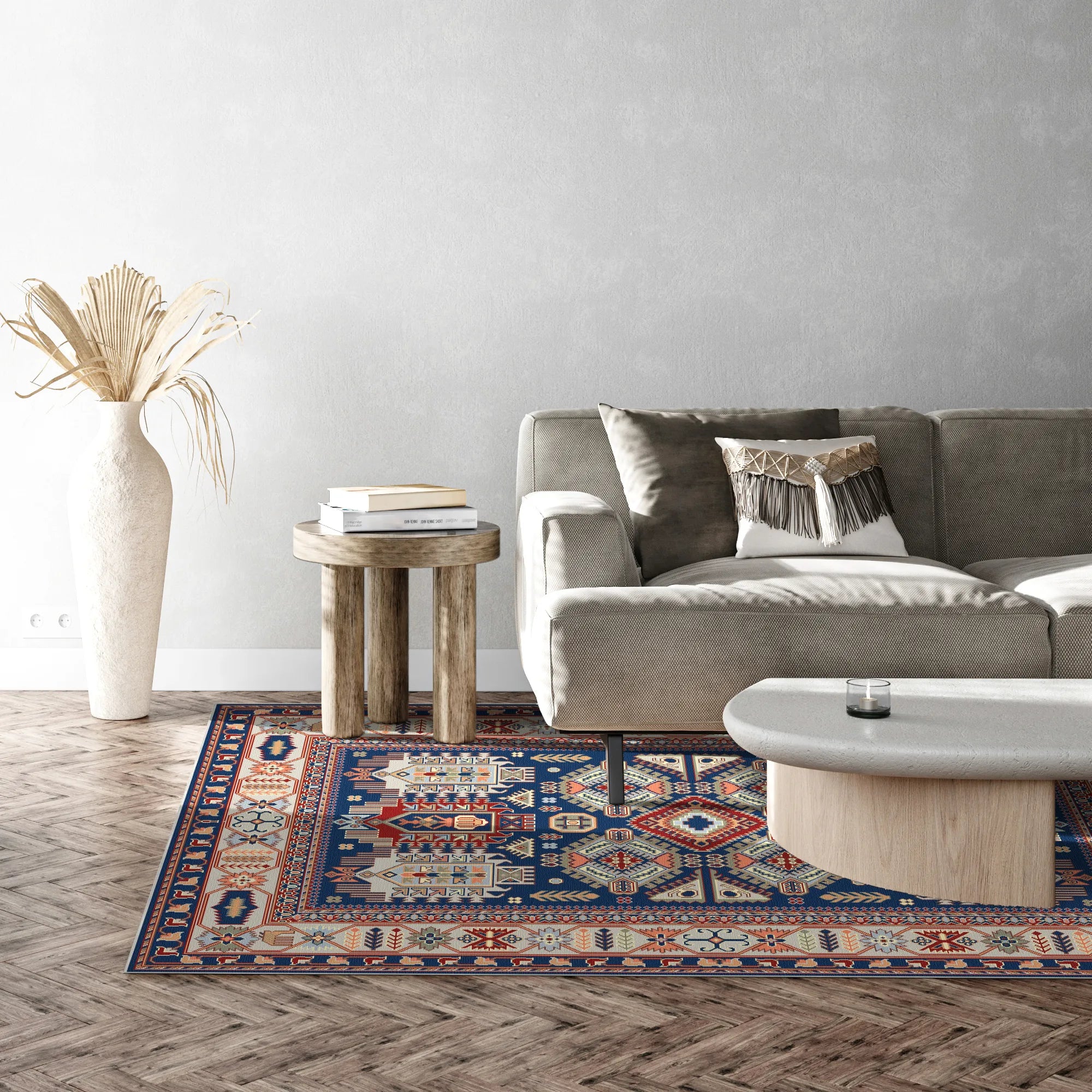 Atlas Indigo Dynasty Geometric Rug