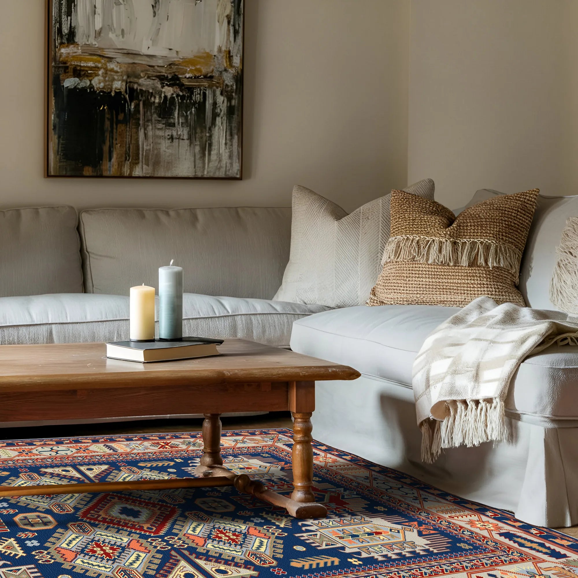 Atlas Indigo Dynasty Geometric Rug