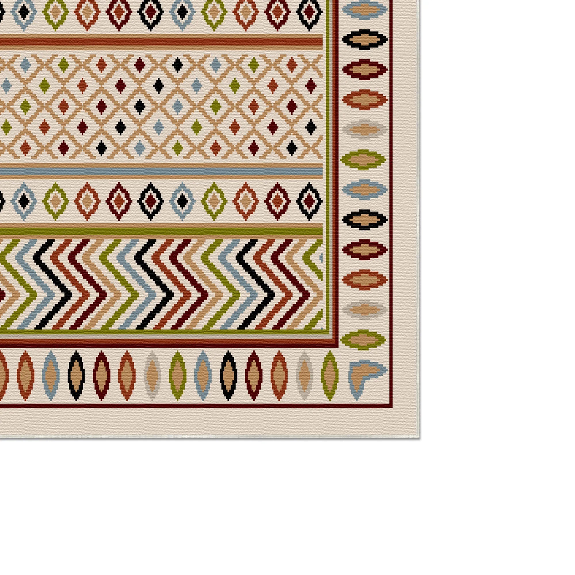 Painted Mesa Geometric Washable Rug