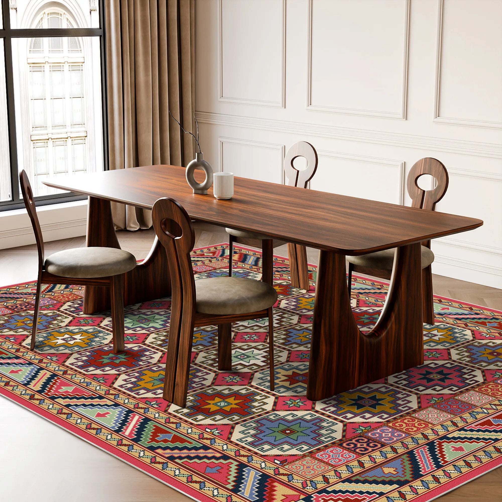 Nova Rose Mosaic Geometric Rug