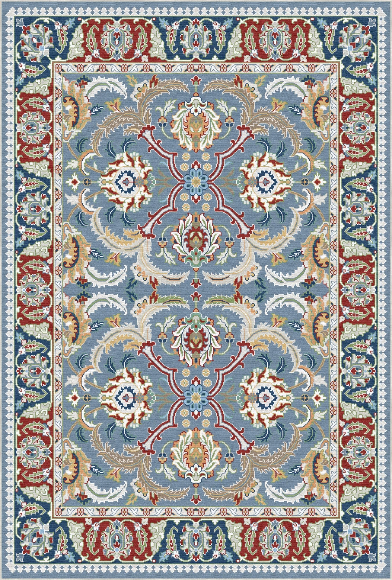 Sena Steel Blue Palace Rug