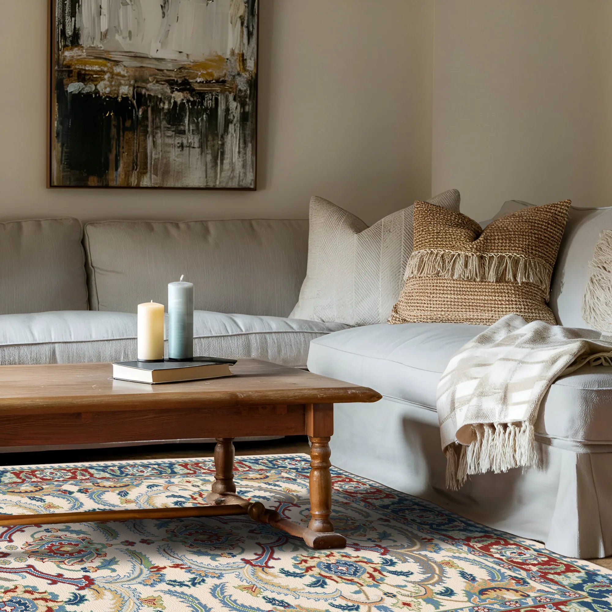 Lira Ivory Palace Garden Rug