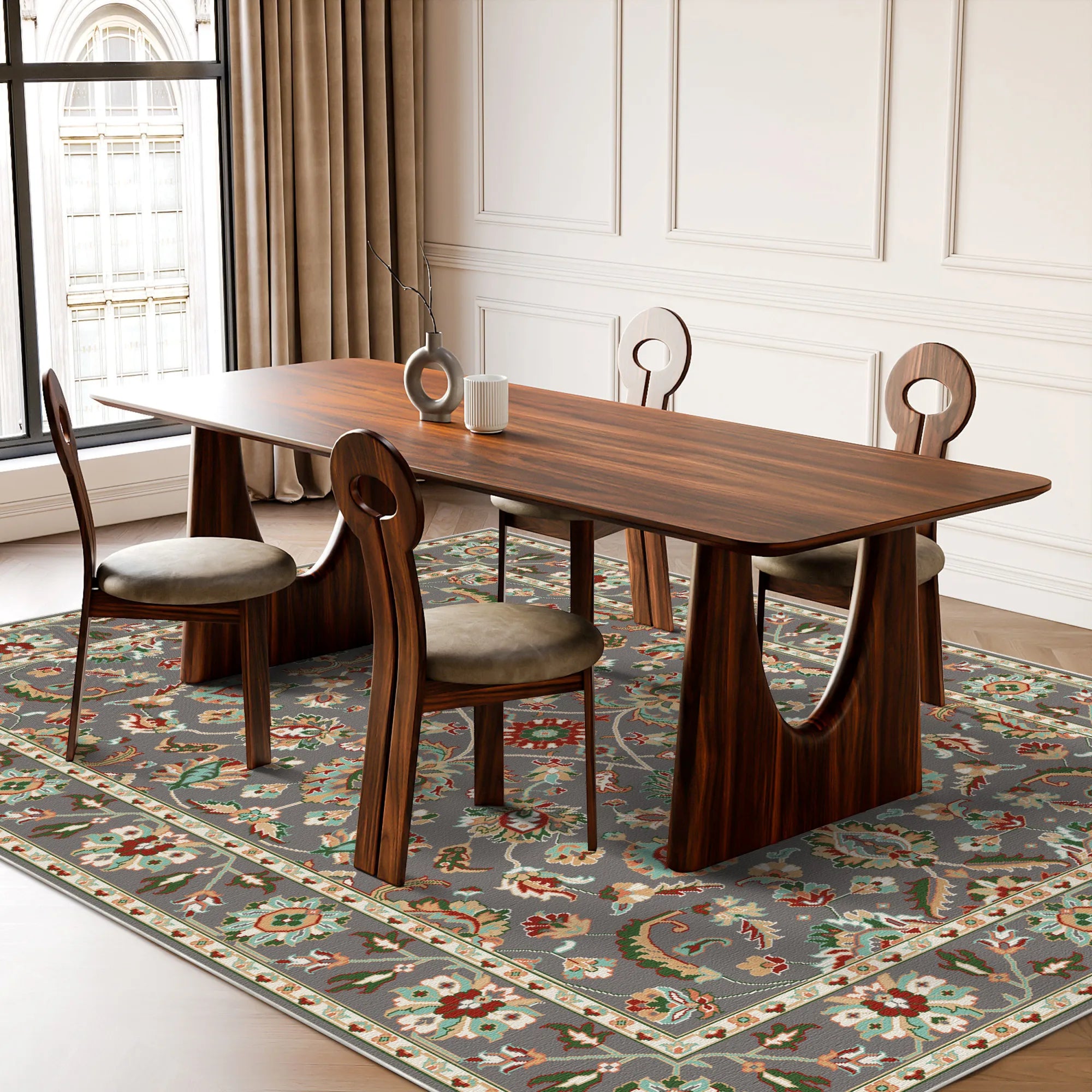 Lyra Smoky Orchard Floral Rug