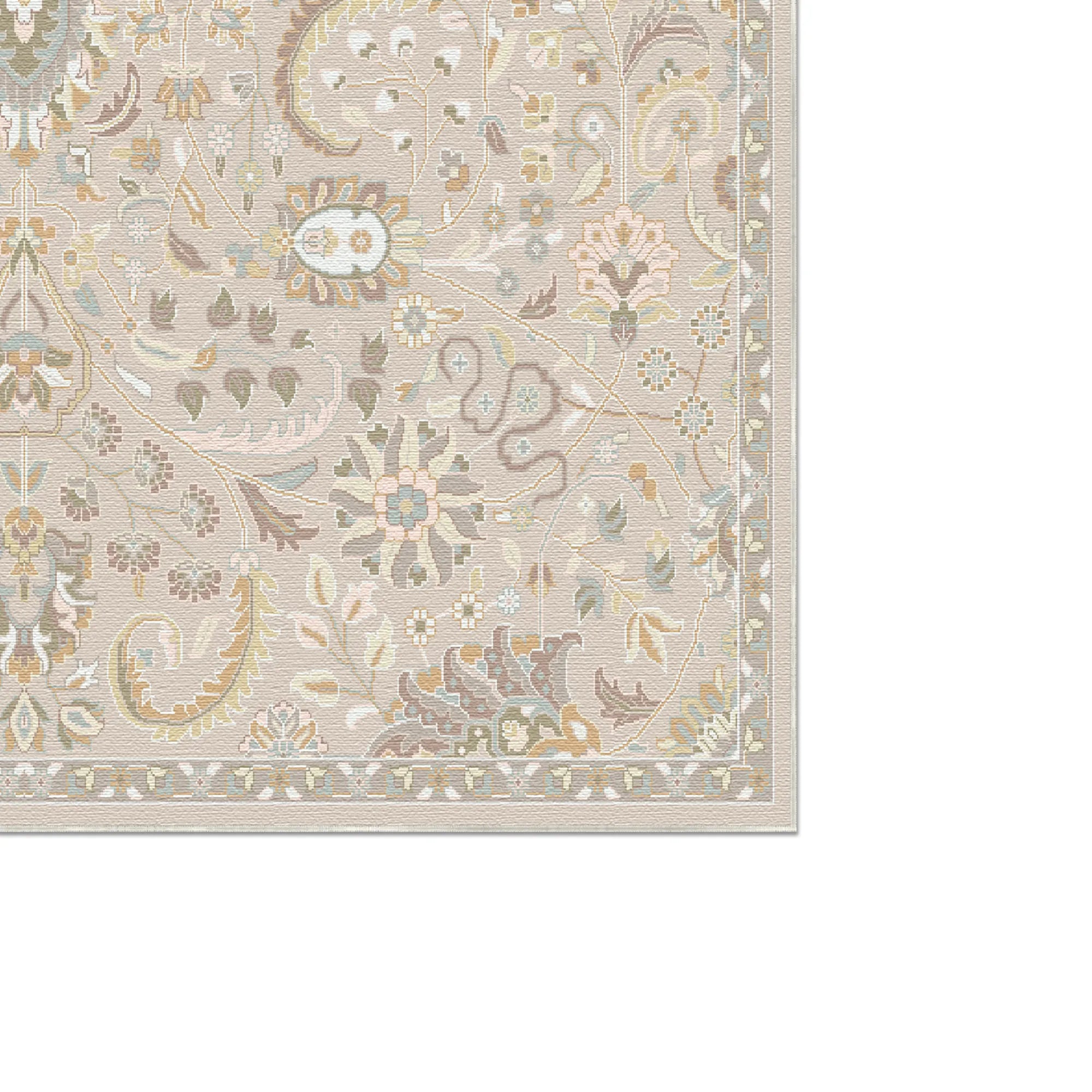 Vela Sand Vintage Floral Rug