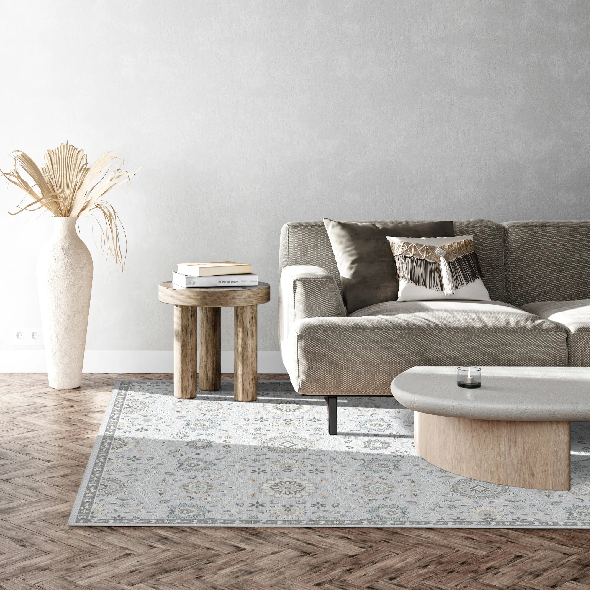 Mira Icy Garden Medallion Rug