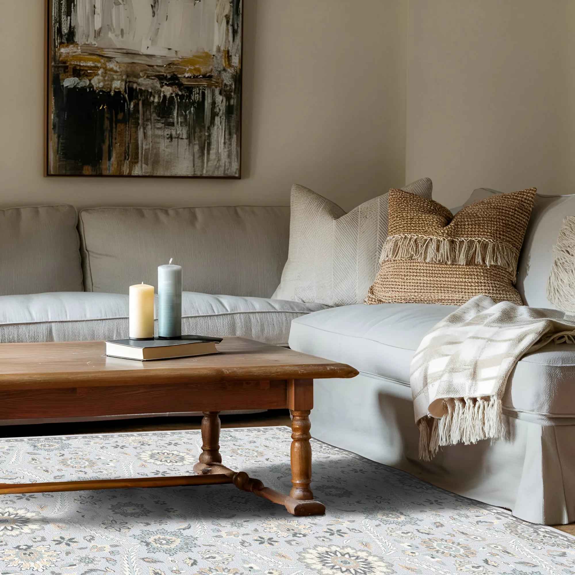 Mira Icy Garden Medallion Rug