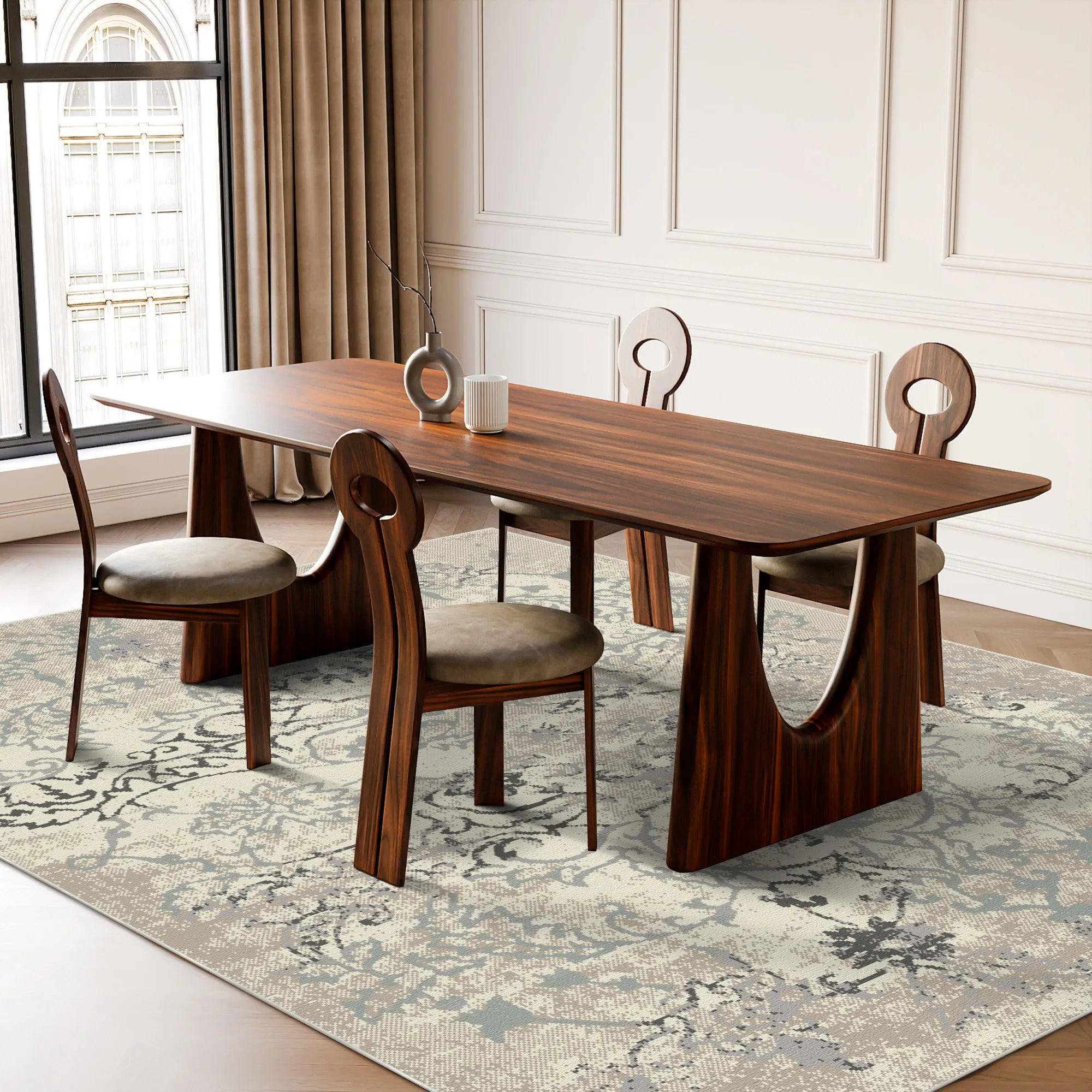 Alabaster Dream Vintage Washable Rug