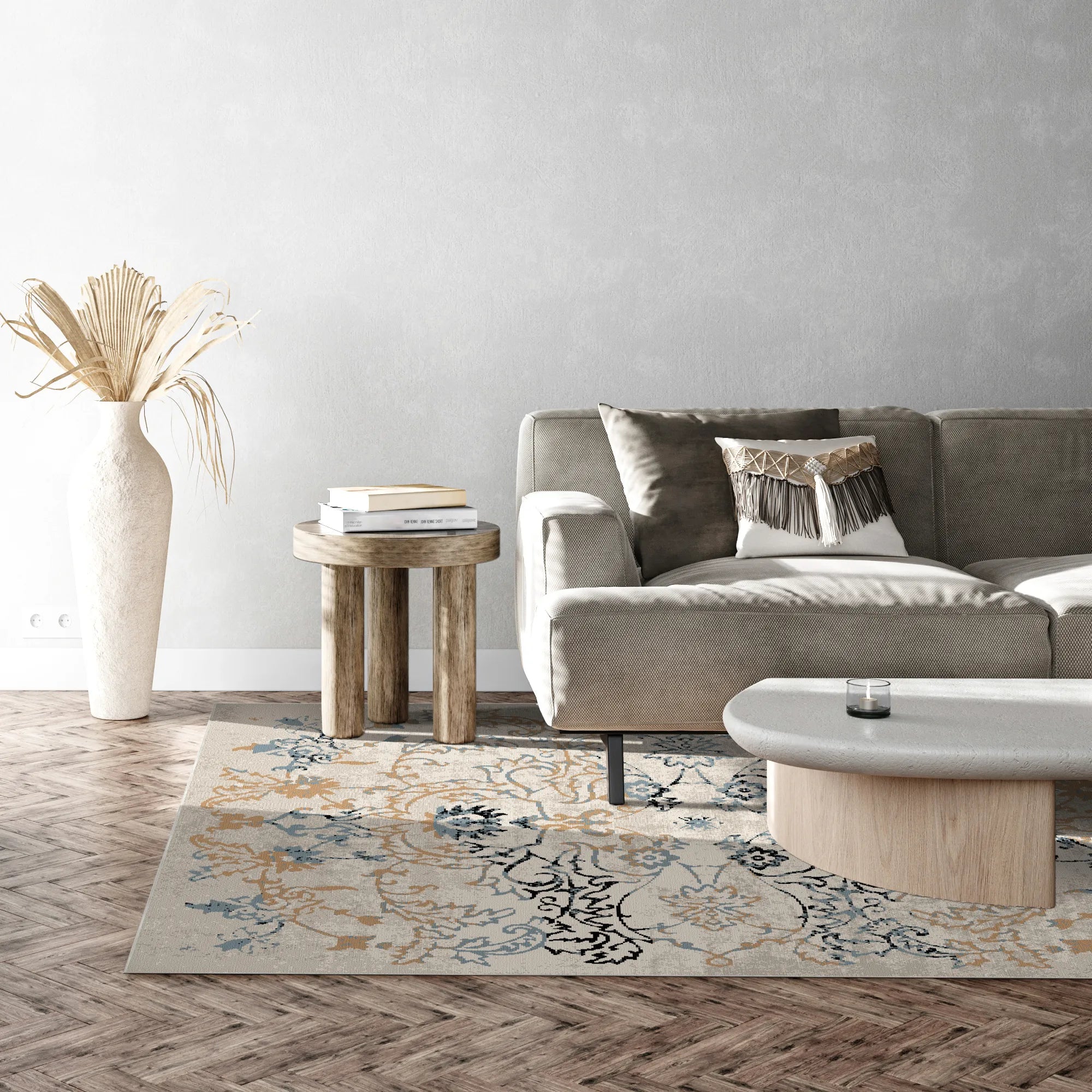 Gilded Sky Distressed Washable Rug