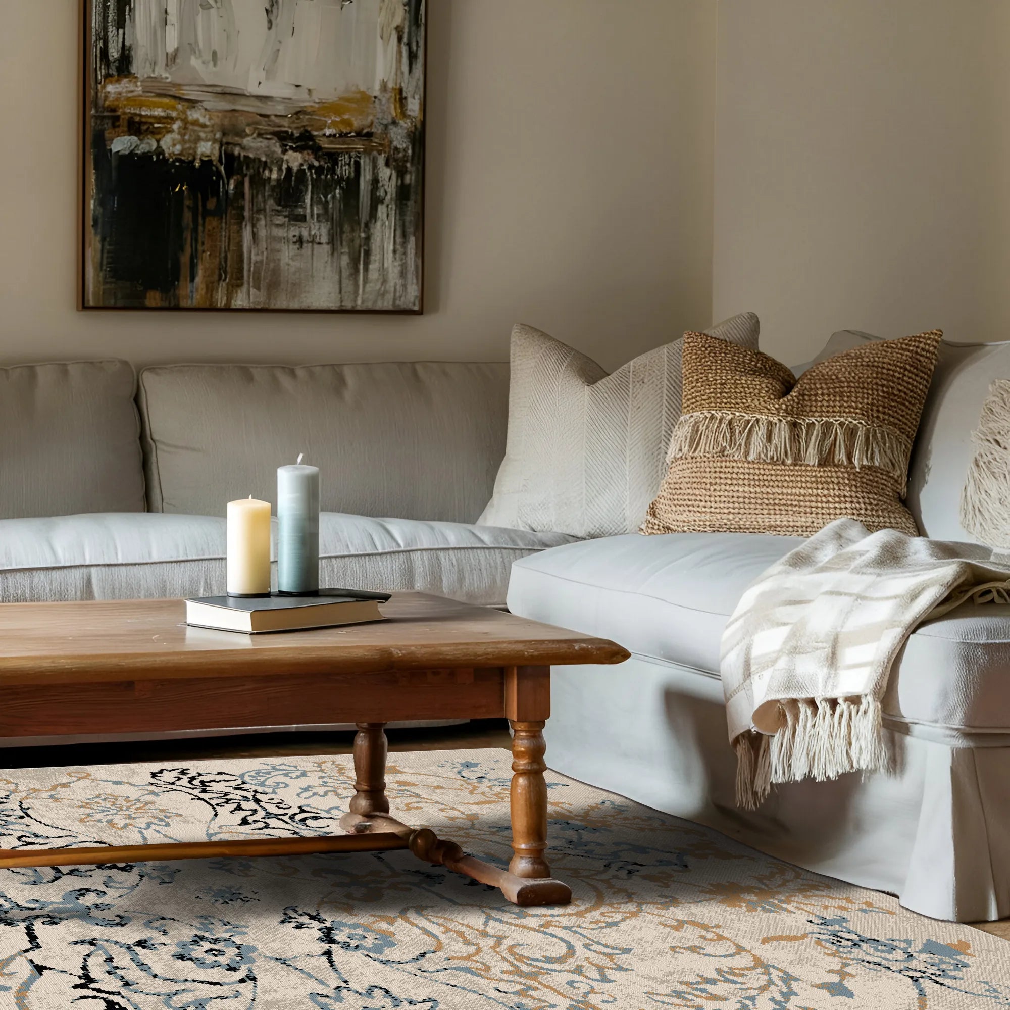 Gilded Sky Distressed Washable Rug