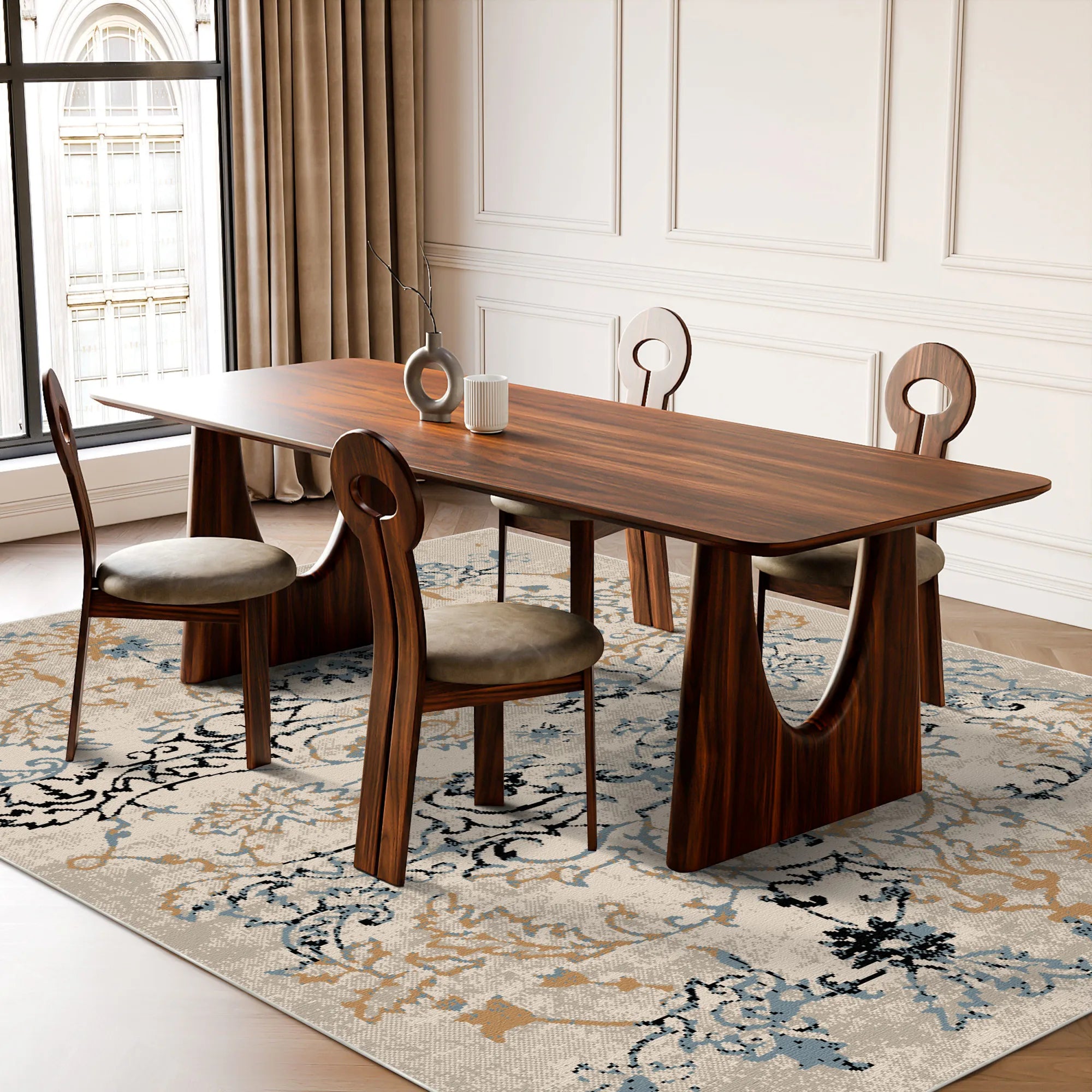 Gilded Sky Distressed Washable Rug