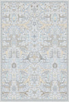 Elora Glacial Cipher Abstract Rug Silver
