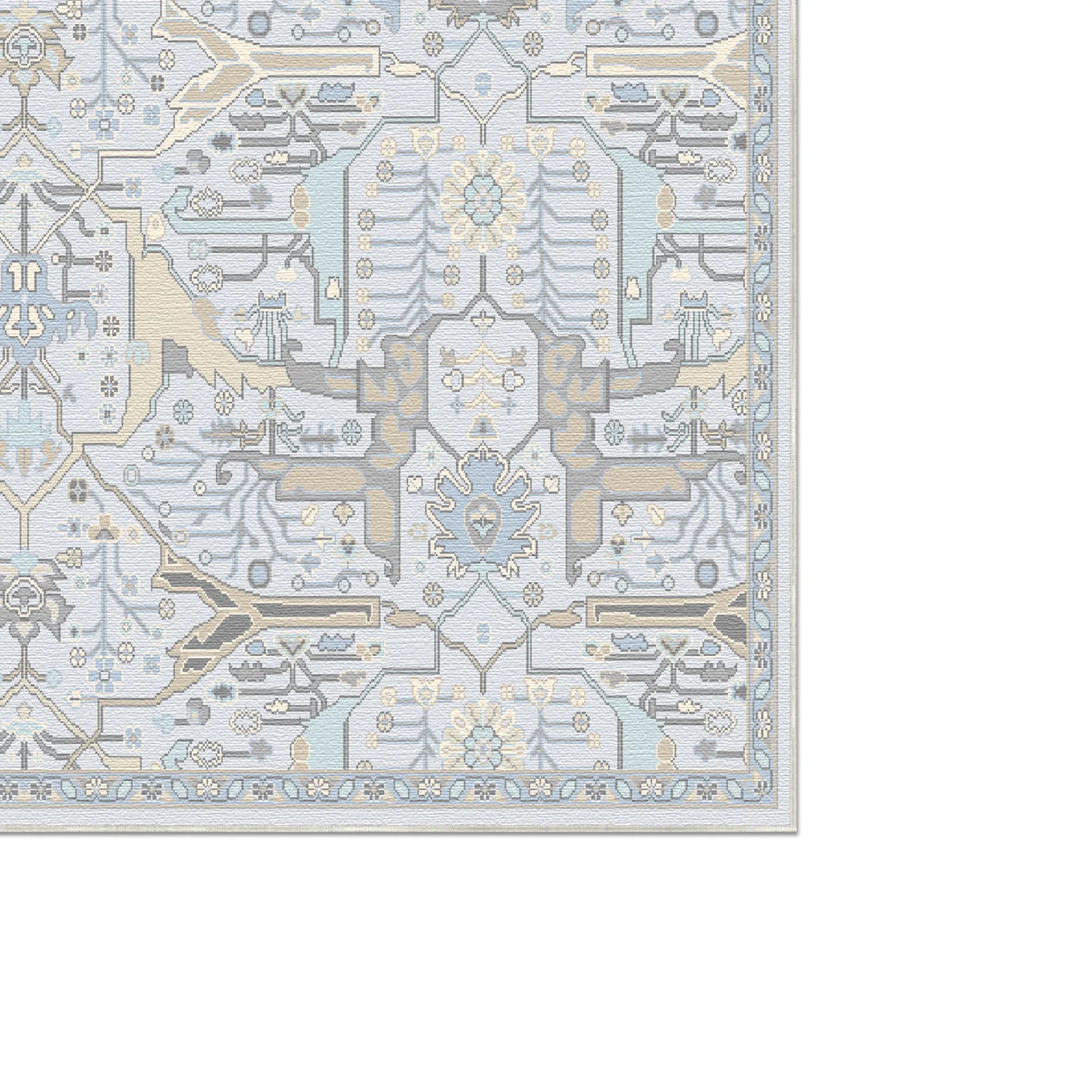 Elora Glacial Cipher Abstract Rug