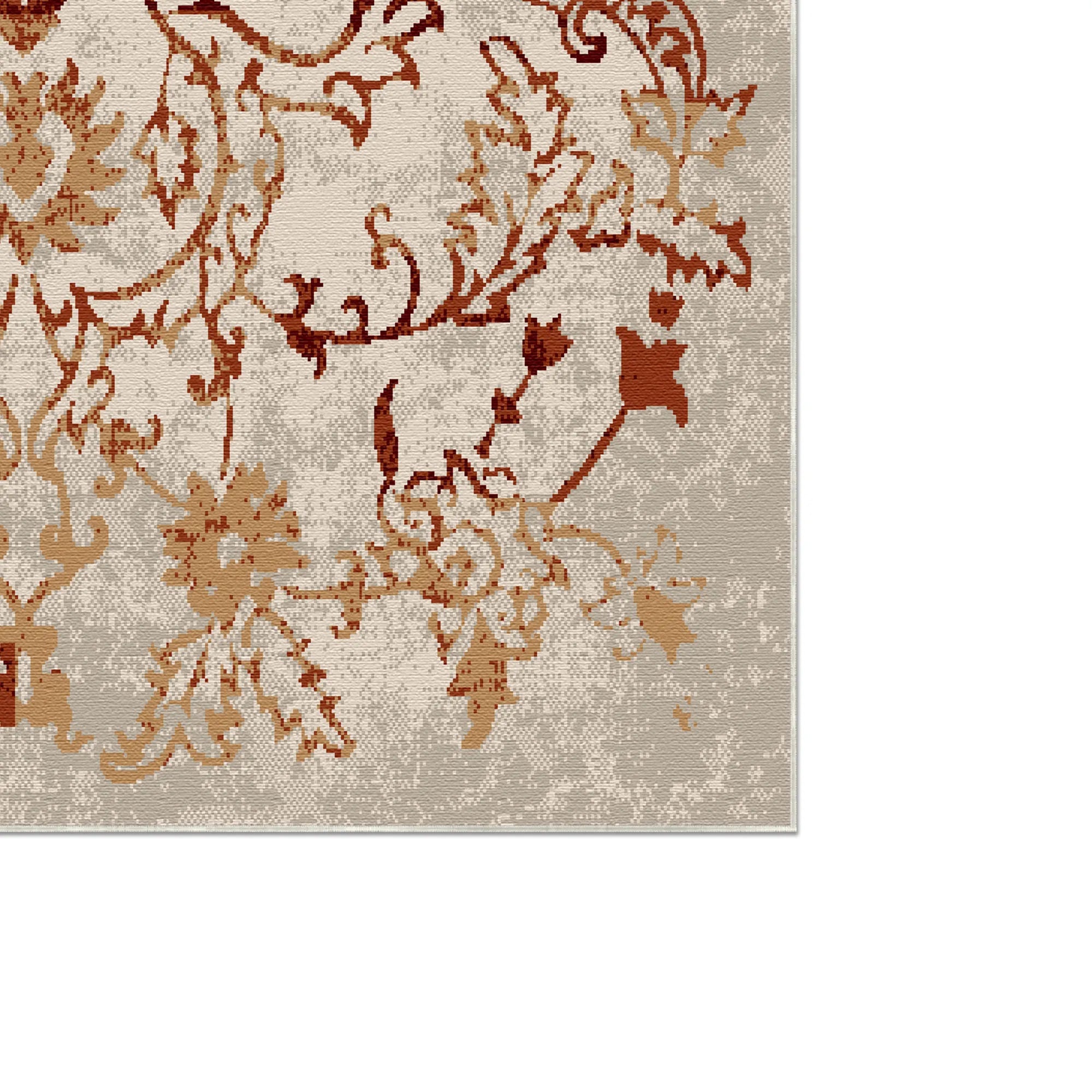 Tappeto Lavabile Usurato Fioritura Terra