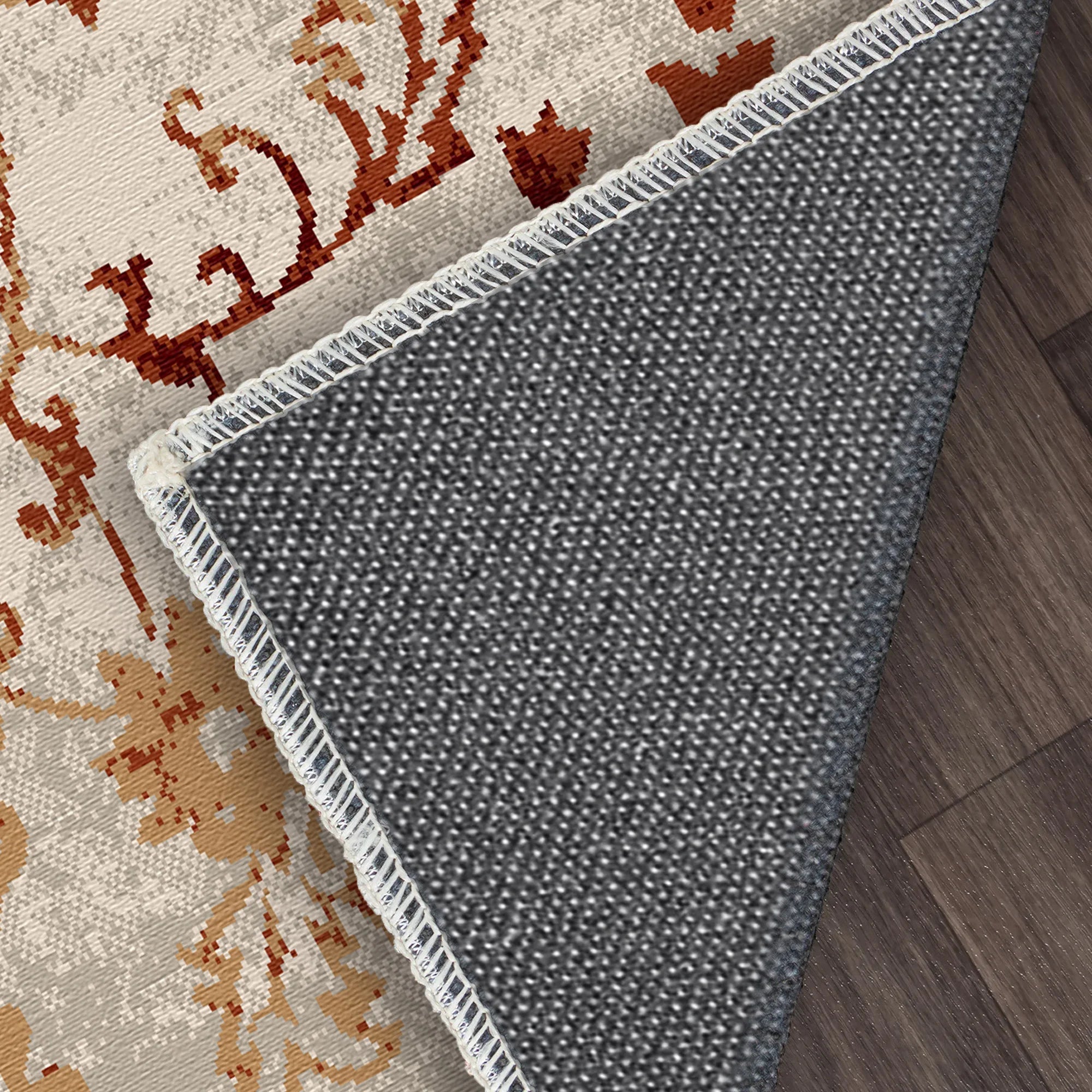 Tappeto Lavabile Usurato Fioritura Terra