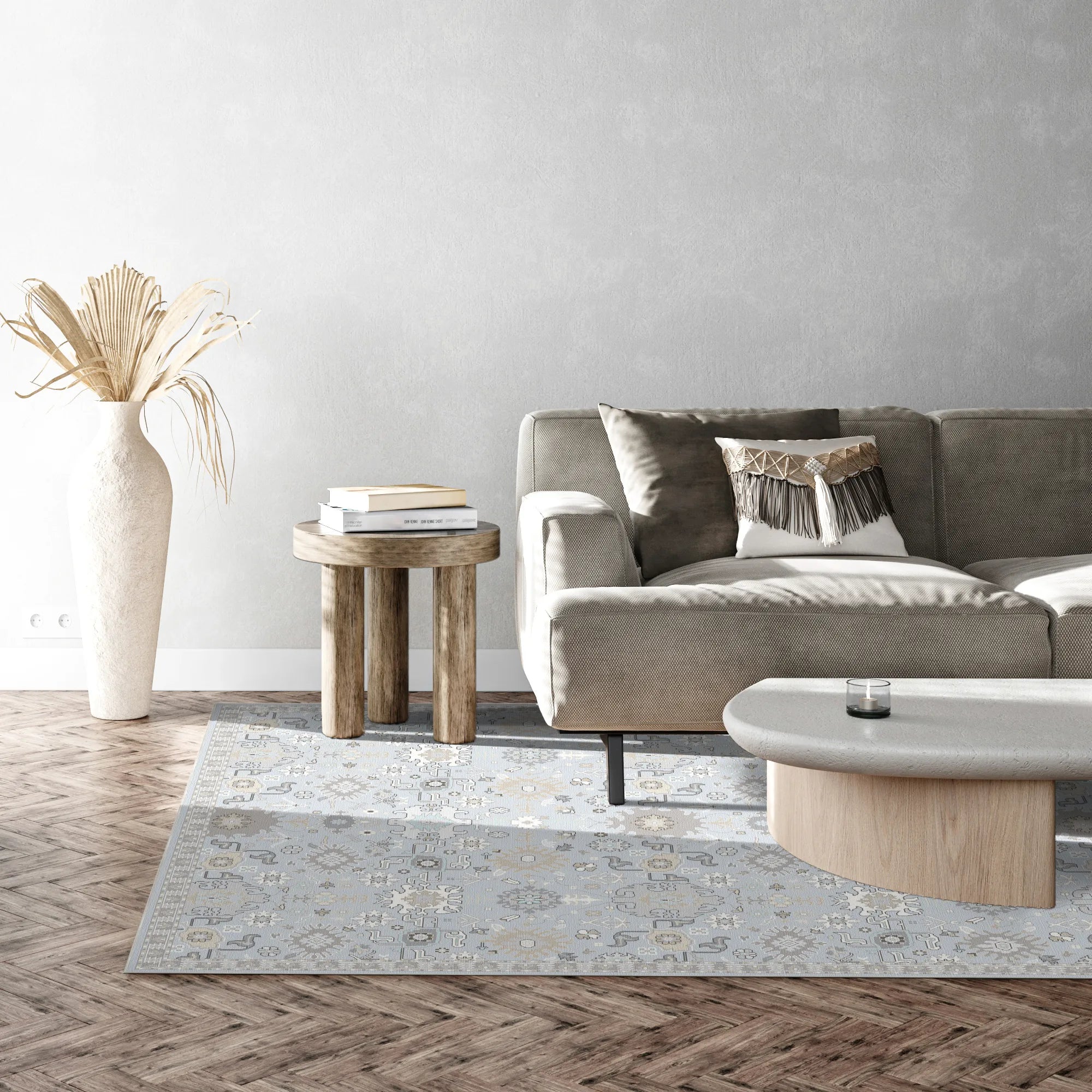 Iris Azure Oasis Washable Rug