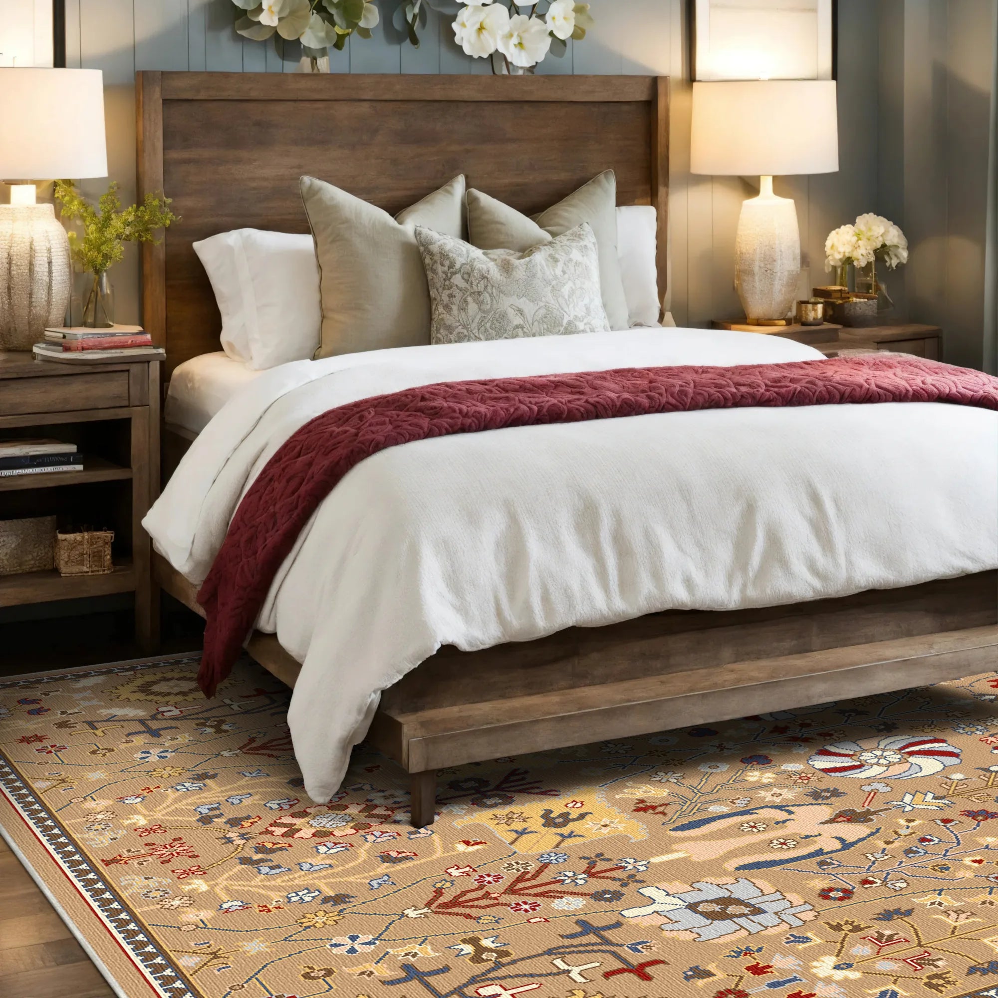 Rhea Amber Orchard Botanical Rug
