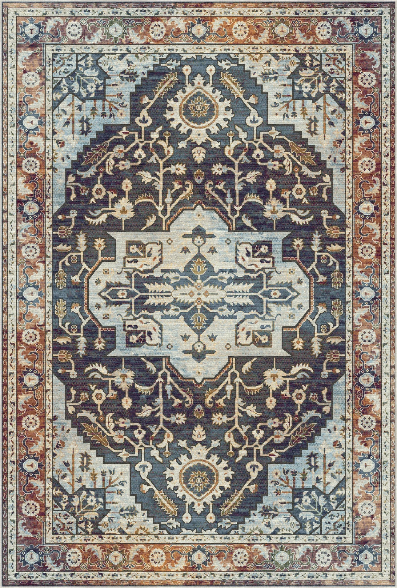 Nox Indigo Sovereign Medallion Rug