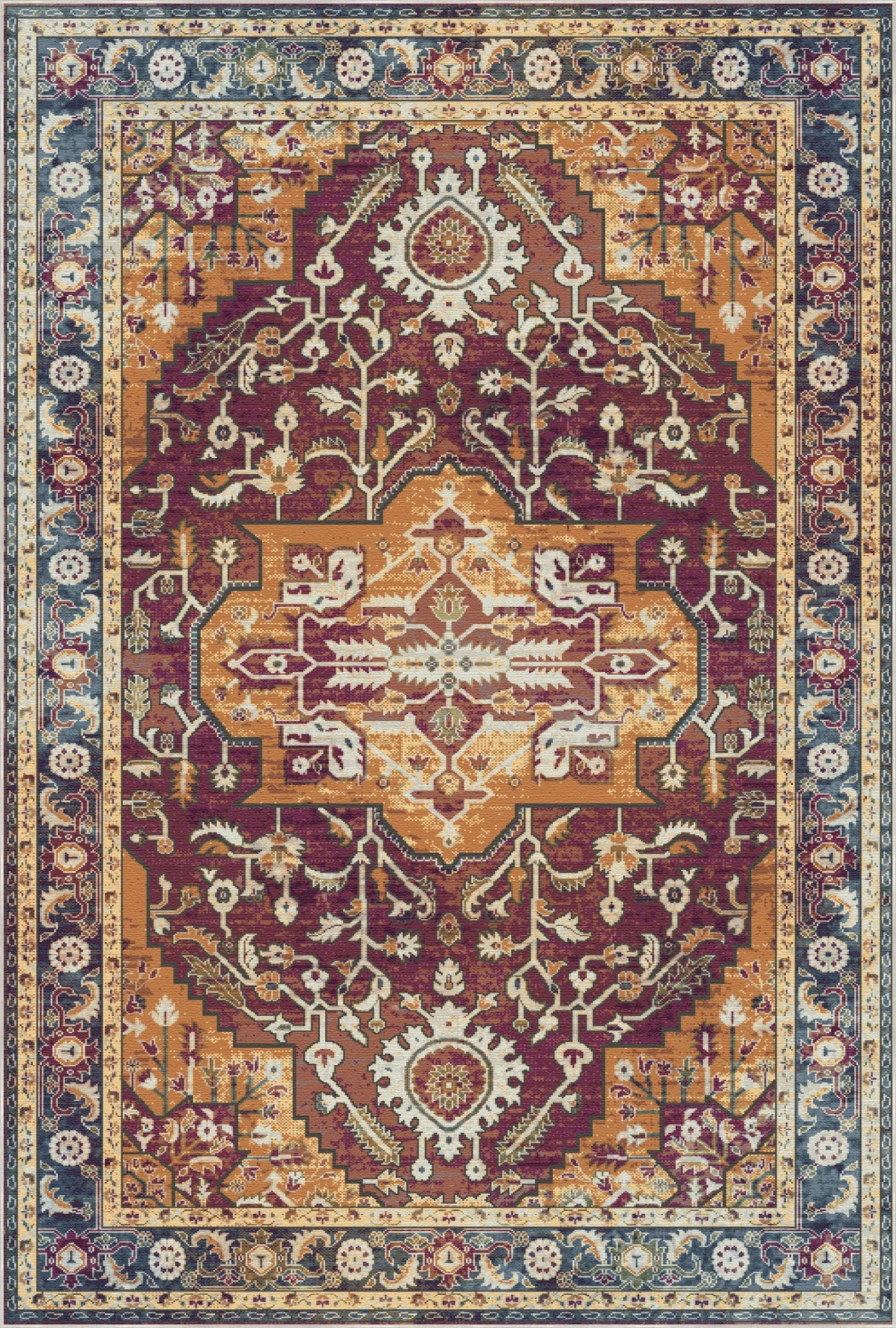 Cyra Garnet Sovereign Medallion Rug