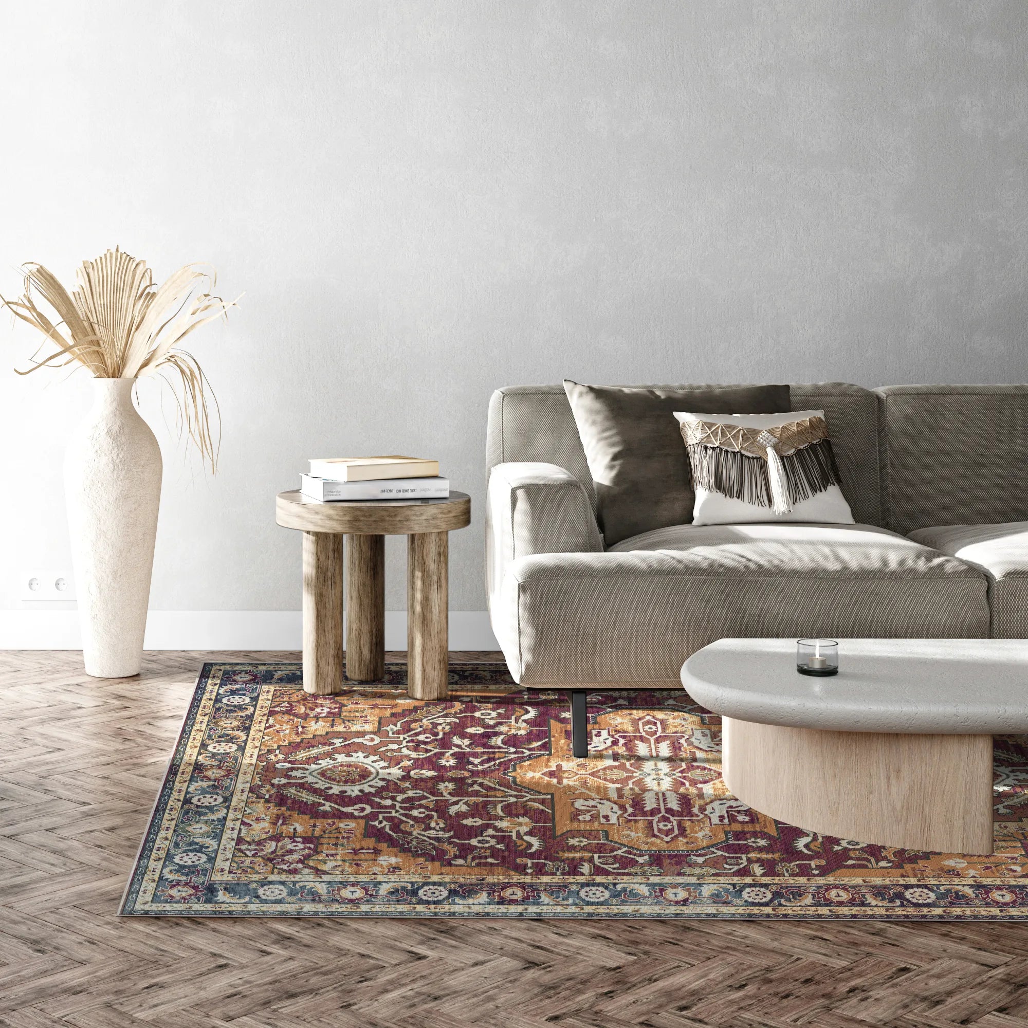 Cyra Garnet Sovereign Medallion Rug