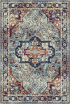 Caspian Slate Sovereign Medallion Rug Steel Blue