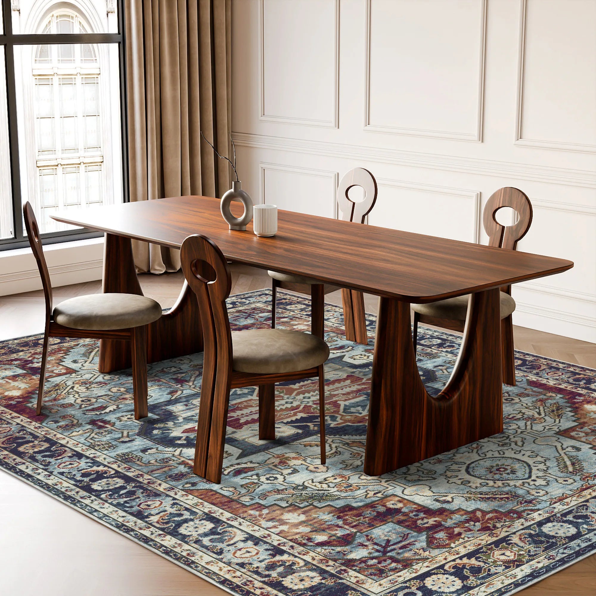 Caspian Slate Sovereign Medallion Rug