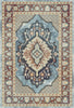 Zephyr Azure Diamond Medallion Rug 