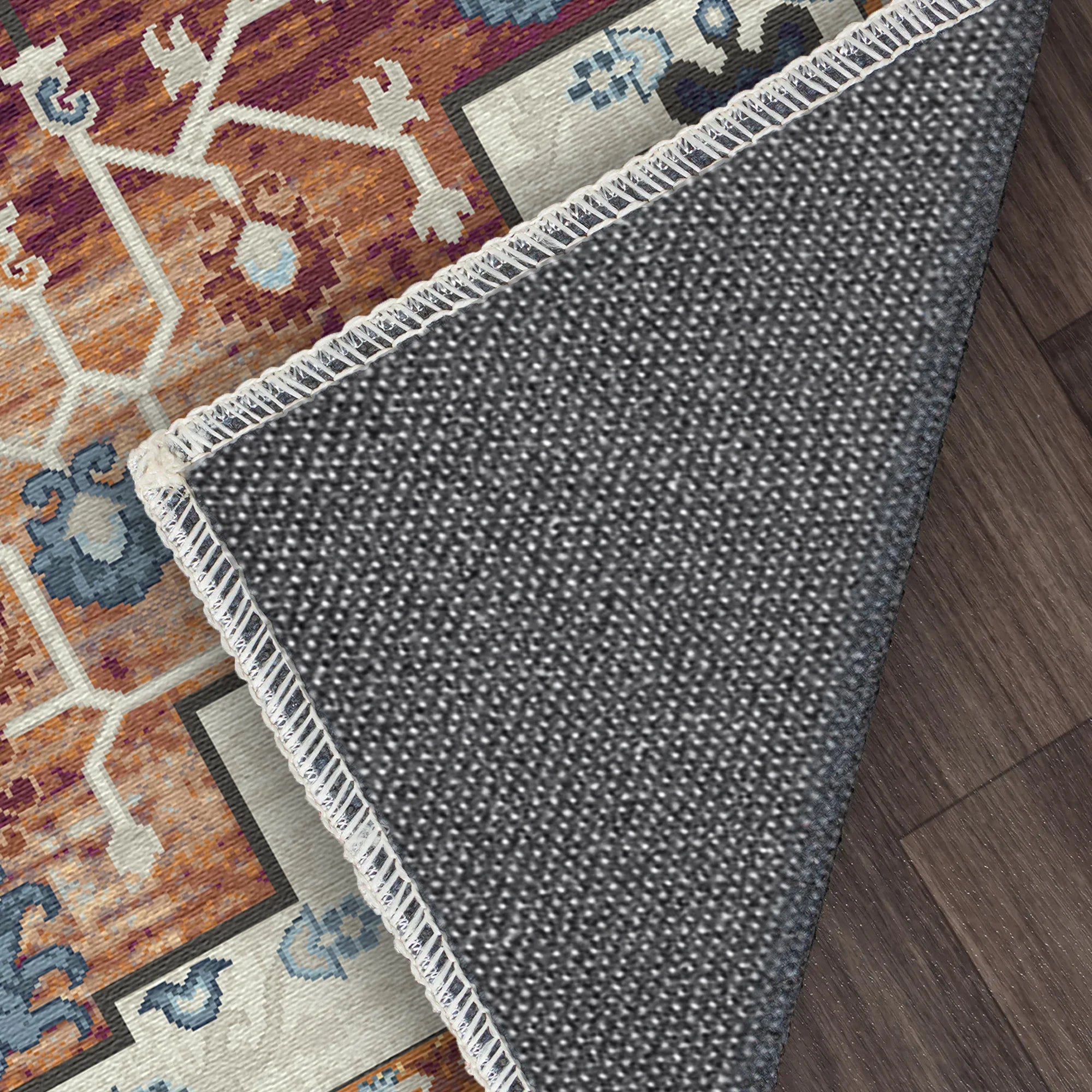 Rowan Rust Emblem Medallion Rug