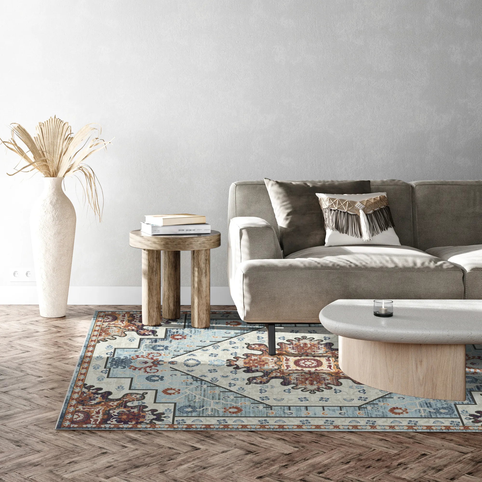 Alden Sky Emblem Medallion Rug