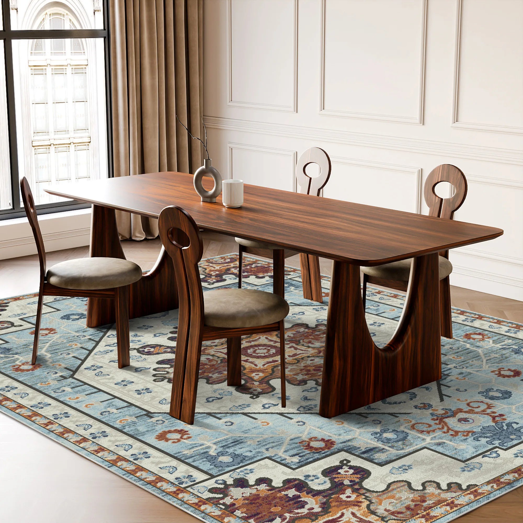 Alden Sky Emblem Medallion Rug