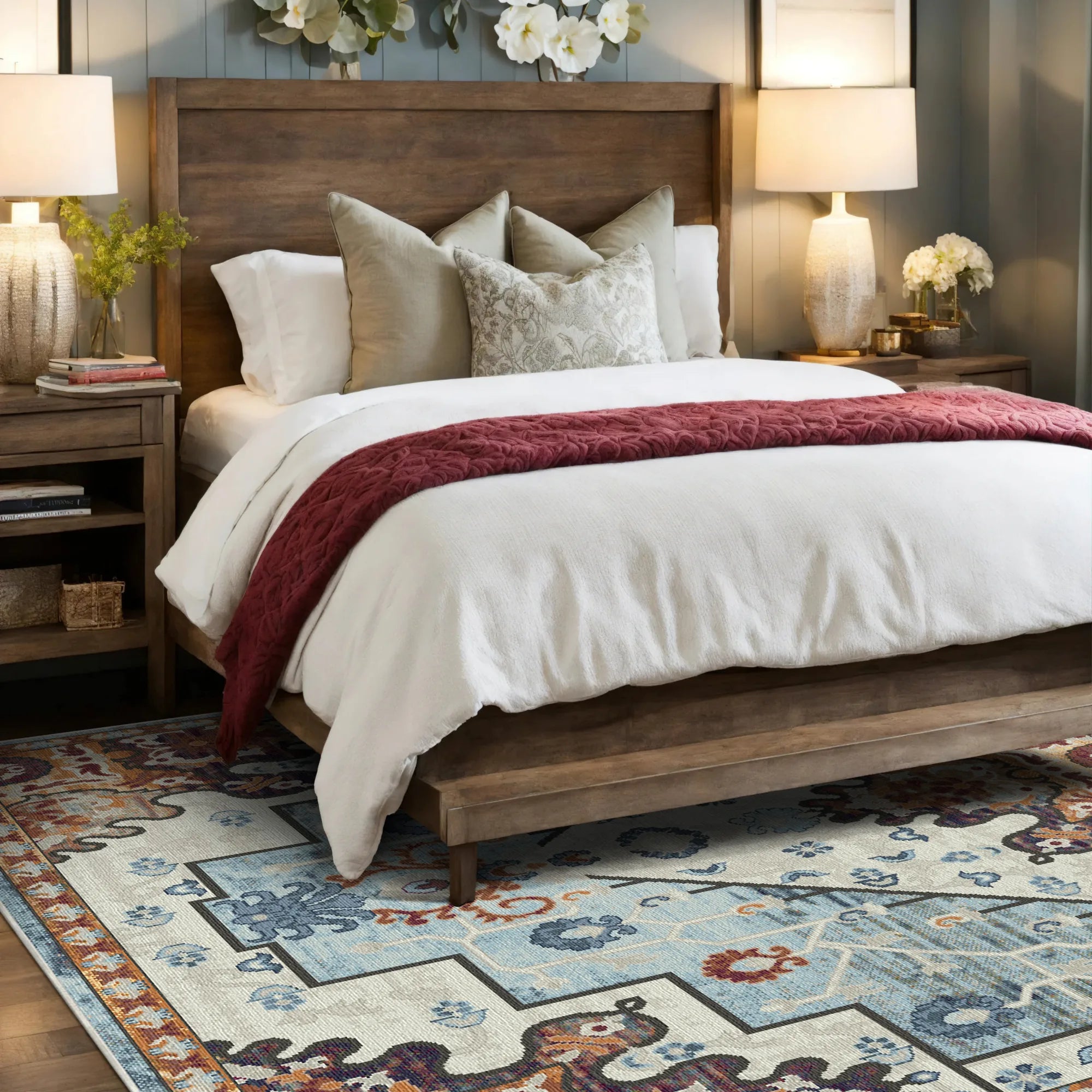 Alden Sky Emblem Medallion Rug