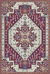 Cleo Plum Emblem Medallion Rug Plum