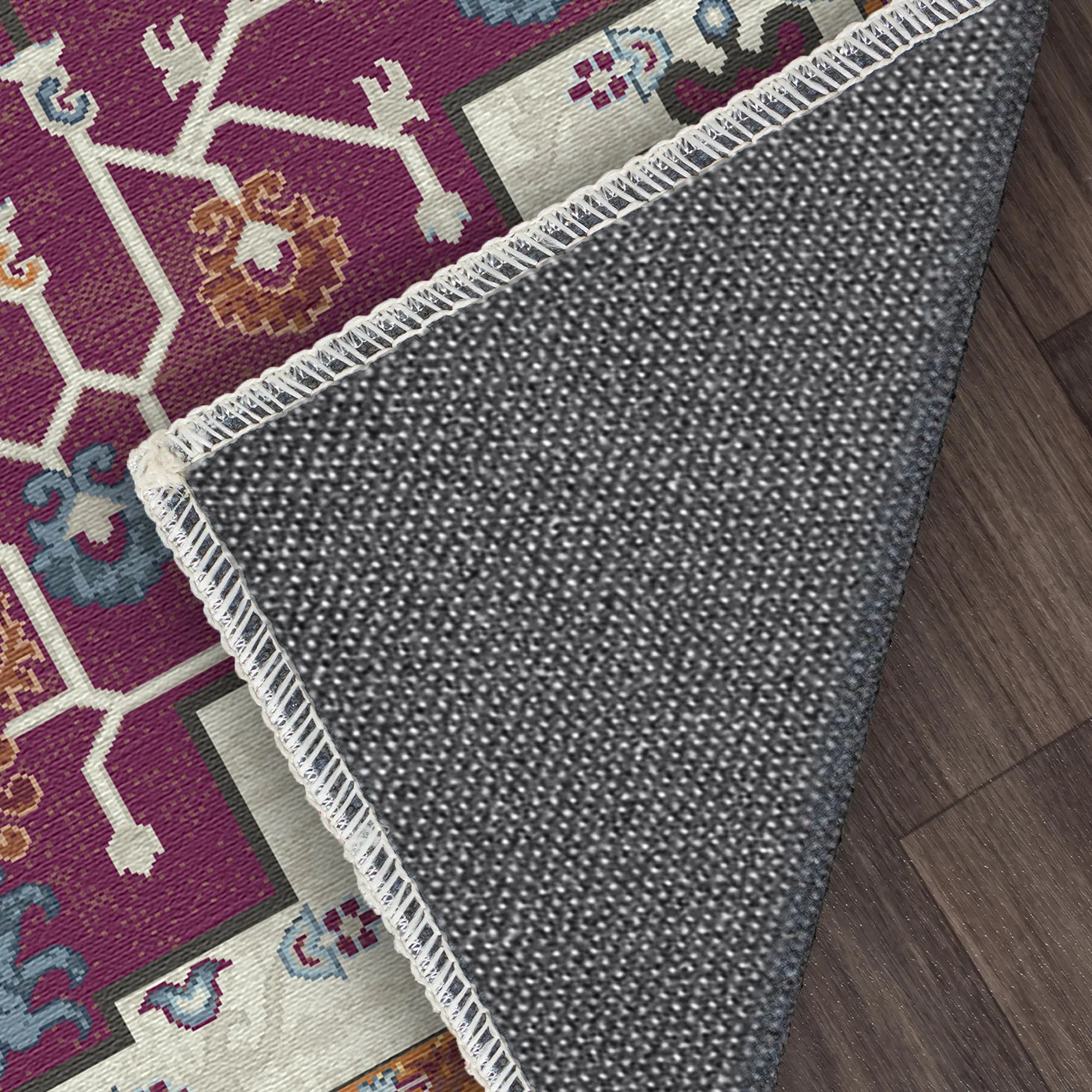 Cleo Plum Emblem Medallion Rug