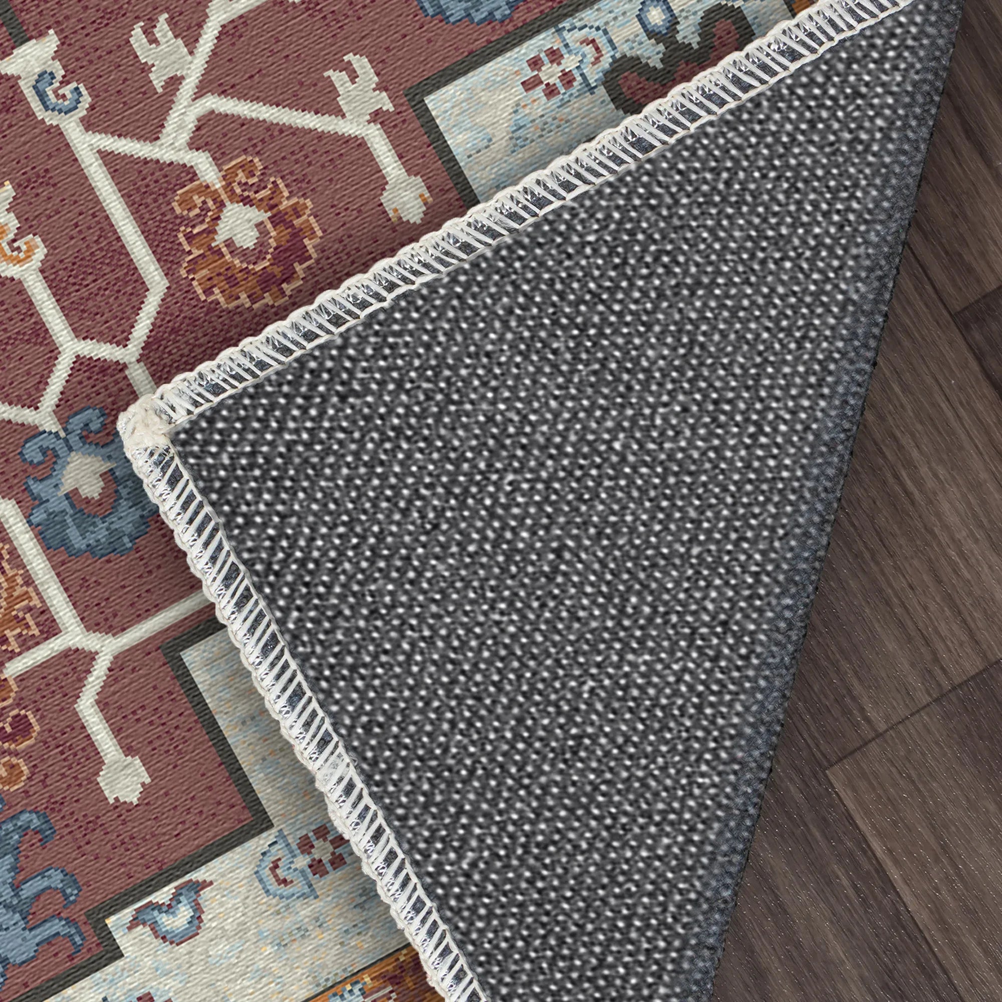 Tappeto Medaglione Emblema Freya Mattone