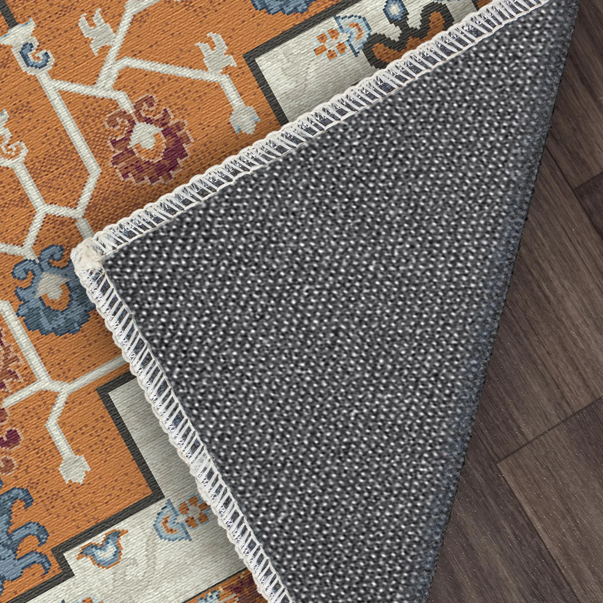 Aurelia Amber Emblem Medallion Rug