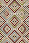 Sierra Prism Geometric Washable Rug Red