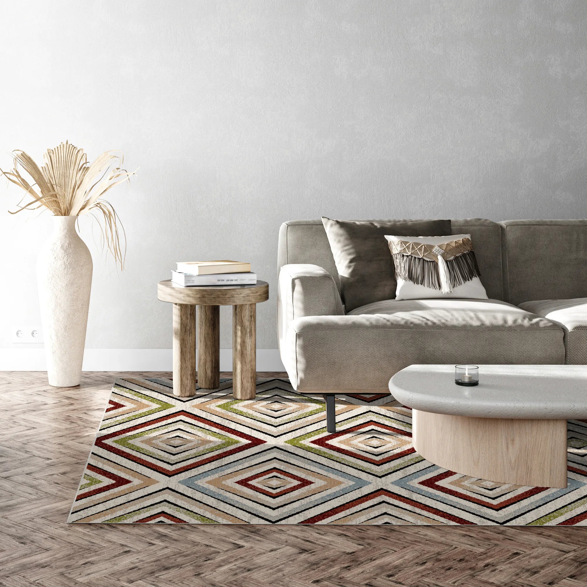 Sierra Prism Geometric Washable Rug