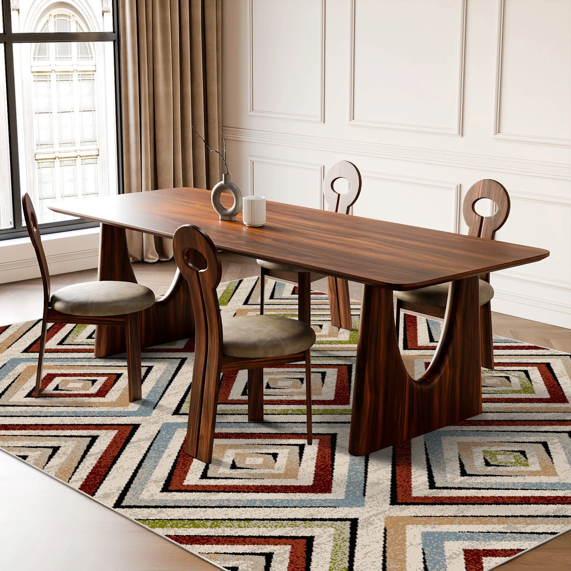 Sierra Prism Geometric Washable Rug