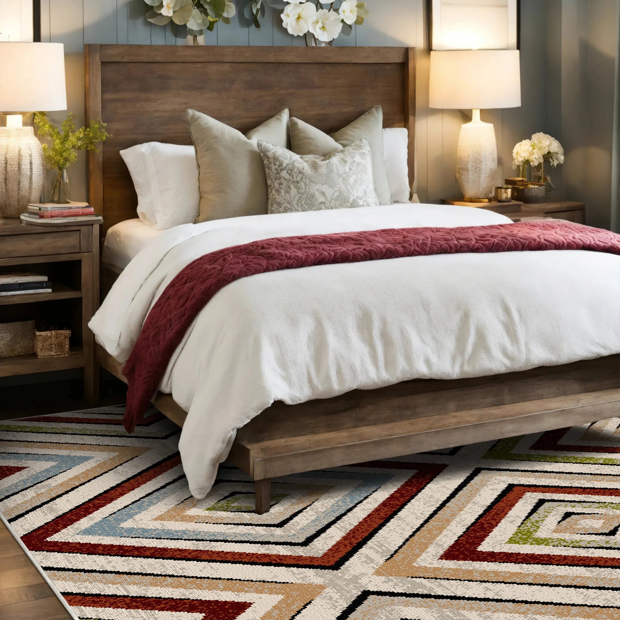 Sierra Prism Geometric Washable Rug