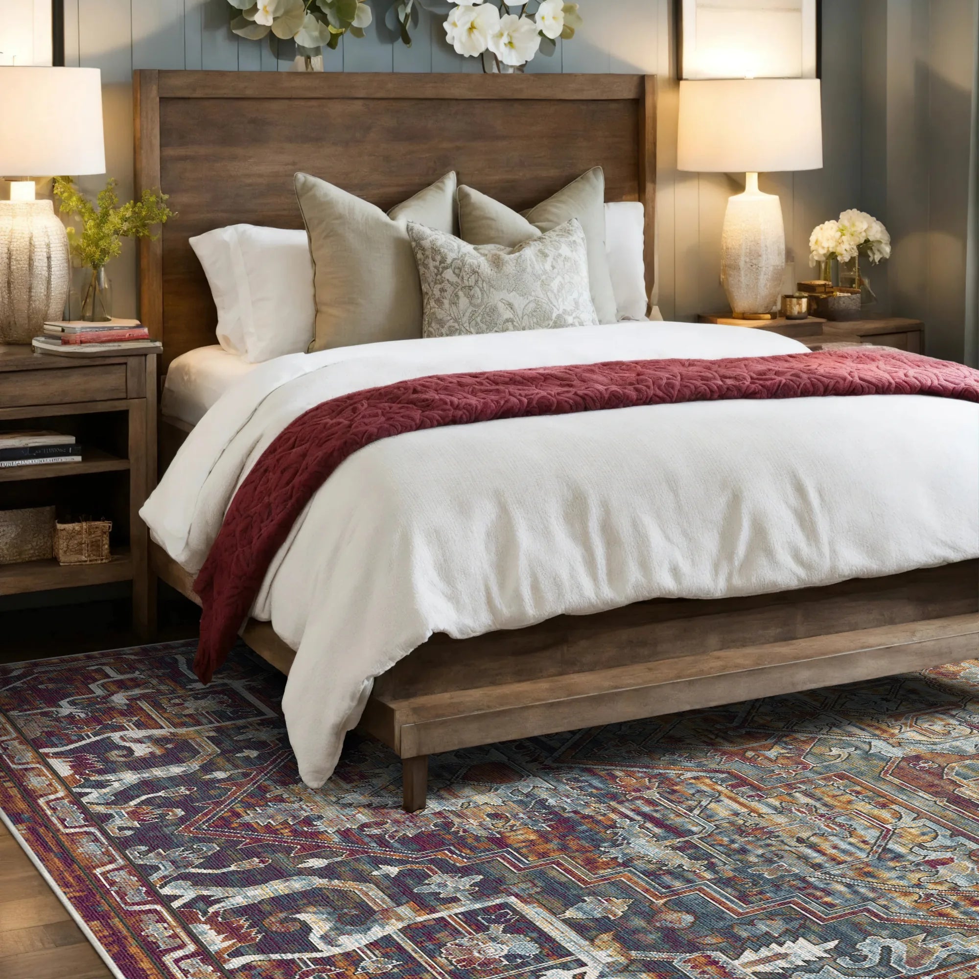 Tappeto Medaglione Zion Ocra