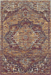 Zion Plum Rust Medallion Rug Plum