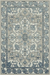 Aria Blue Gray Floral Rug Blue