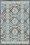 Lumina Slate Navy Geometric Rug Steel Blue